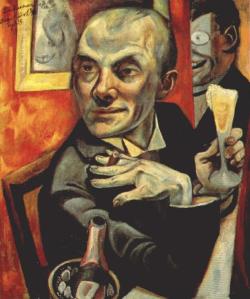 Max-Beckmann-Self-portrait-with-champagne-glass